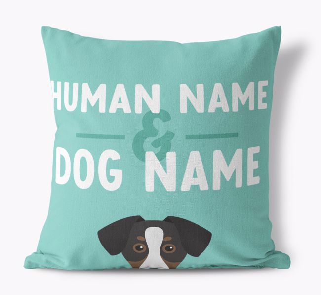 Human And Pet Name: Personalised {breedFullName} Canvas Cushion